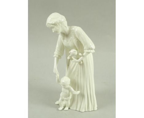 A group of five porcelain figurines, comprising Royal Worcester 'First Steps' modelled by Glenis Devereaux, 19cm, Royal Doult