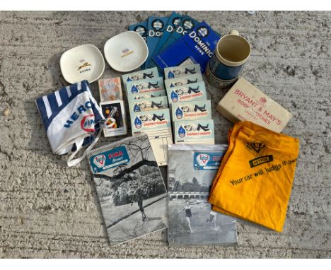A selection of motoring collectables including Fina, Dominion and Esso promotional items etc.