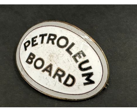 An oval enamel cap badge - Petroleum Board, by Gaunt.
