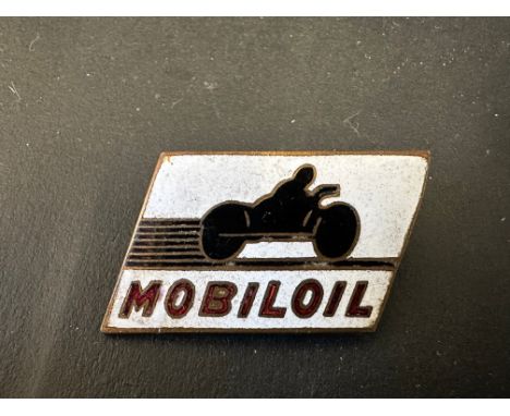 A Mobiloil enamel lapel badge by Toye.