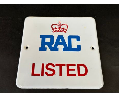 A small RAC Listed enamel sign, 7 1/2 x 7 1/2".