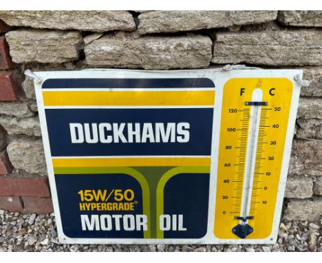 A Duckhams 15W/50 Motor Oil thermometer, 26 x 20".