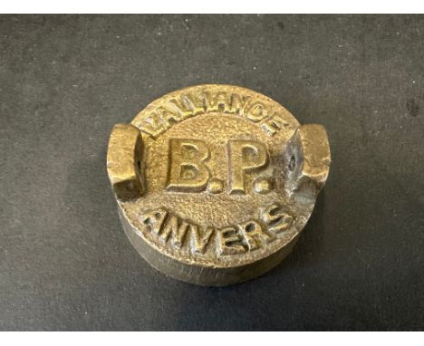A Belgian two gallon petrol can cap L'Alliance BP Anvers.