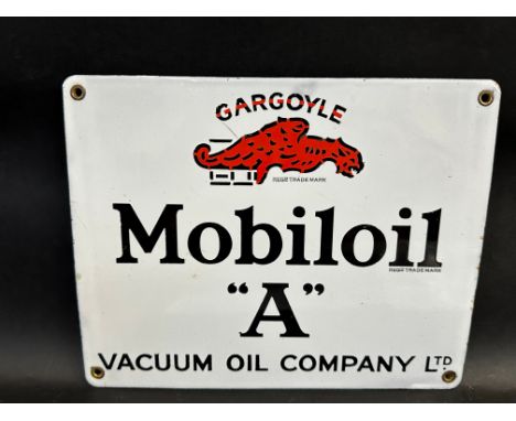 A Gargoyle Mobiloil 'A' grade enamel sign in excellent condition, 11 x 9".