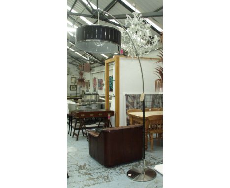 ARC TOBIA ANGLED FLOOR LAMP, by Carlo Zerbaro for Roche Bobois, 233cm H.(original invoice availble)