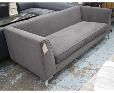 SOFA, grey B&B Italia style, 90cm x 76cm H x 207cm W.