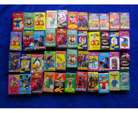 Sweet Cigarette Packets, Selection of 44 packets various issues noted Bassett Hologrems, Bananaman, Magic Sword, Jurassic Par