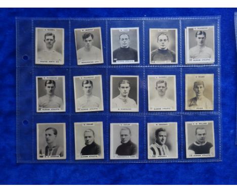 Cigarette cards, Football Godfrey Phillips K size Pinnace Footballers, 75 cards various backs, all numbered below 940 (many g