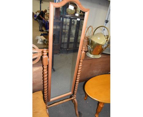 MODERN PINE FRAMED CHEVAL MIRROR