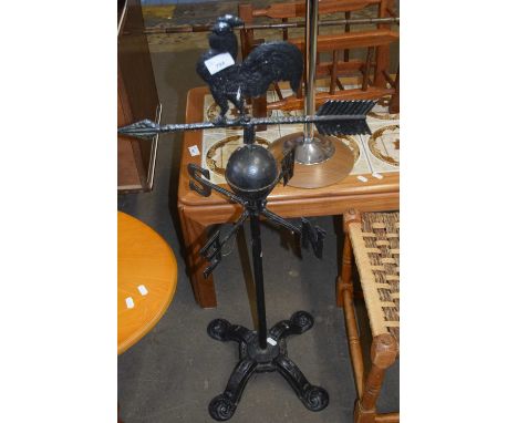 IRON WEATHER VANE WITH COCKEREL MOUNT