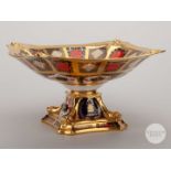 Viv Anderson rare Royal Crown Derby 1128 Imari pattern tazza