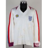 Viv Anderson white, red & blue No.2 England v. Czechoslovakia International debut shirt, 1978