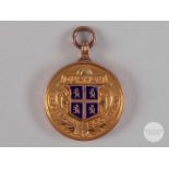 9ct gold and enamel Durham Football Association winners medal, 1930-31