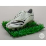 Micah Richards silver and black autographed Adidas +F30 left football boot.