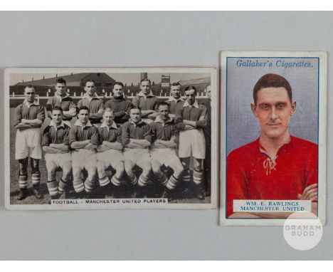 Sporting Events & Stars cigarette card depicting the Manchester United Team for 1935-36 which would gain promotion that seaso