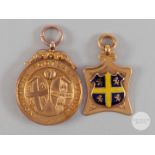 9ct gold Northern Football League medal, 1936-37
