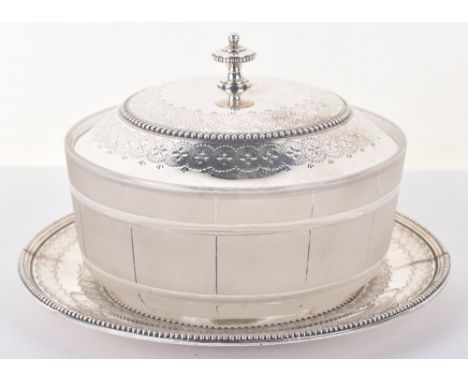 Lot 217 - A silver toast rack and butter dish