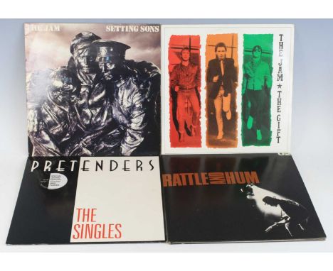 A collection of LPs, mainly dating from the 1980s, various genres to include The Jam - Setting Sons and The Gift, U2 - Rattle