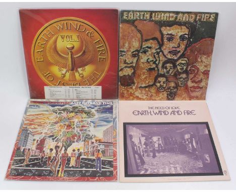 Earth, Wind &amp; Fire, a collection of LPs to include The Need of Love x 2 (one with Warner Bros records Radio Station Servi