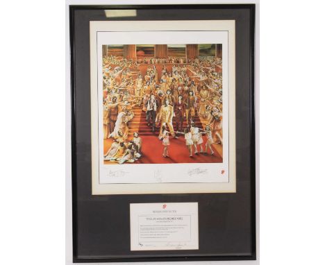 The Rolling Stones, It's Only Rock N' Roll, 1994 limited edition lithographic print no. 860/5000 with facsimile signatures of
