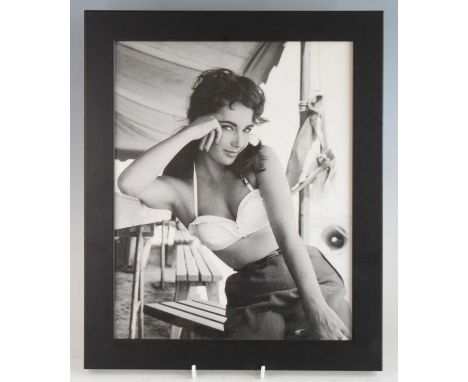 The Frank Worth Collection, Elizabeth Taylor (1932-2011) Classic Portrait, lithograph print after the original circa 1955 pho