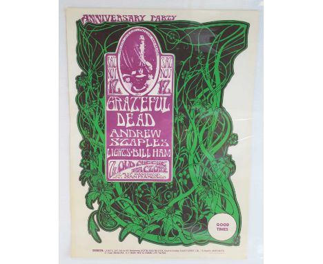 The San Francisco Poster Company, a Psychedelic art poster for the Anniversary Party, The Old Cheese Factory, 517 Washington 