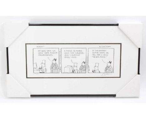 Scott Adams, 20th century, Dilbert cartoon print, limited edition no. 766/850, signed in pencil to the margin, 31 x 56.5cm, t