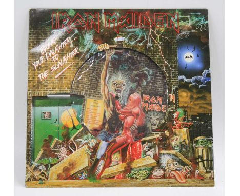 Iron Maiden, Bring Your Daughter To The Slaughter 12 EMPD 171 picture disc, together with The Evil That Men Do EMP 64 picture
