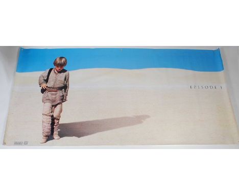 Star Wars, Episode 1 The Phantom Menace, Vinyl teaser theatre banner, one of 200 issued on pre release of film, image shows A