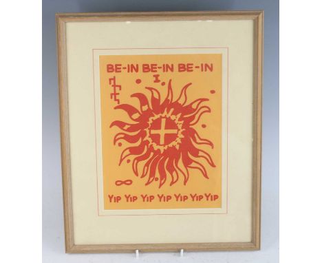 A 1968 Yippies (Youth International Party) Be-In poster, used to promote Human Be-Ins where groups of people in San Francisco