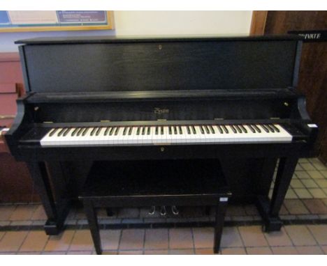 Boston (c1996)
A Model 118S upright piano in a bright ebonised case; together with a matching stool. AMENDMENT Is in a satin 