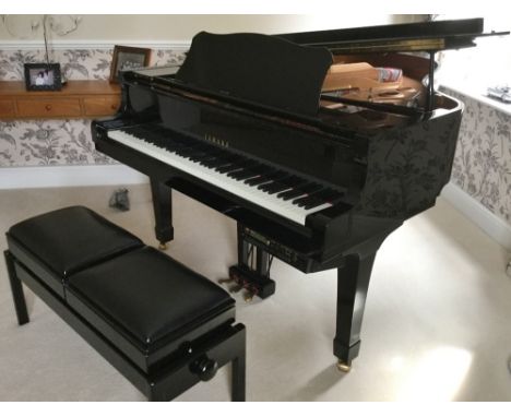 Yamaha (c1997)A 6ft 1in Model DC3 RXG Disklavier grand piano in a bright ebonised case on square tapered legs together with a