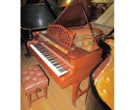 Bechstein (c1907)
A 6ft 7in Model B grand piano in a mahogany case on dual square tapered leg;  together with a stool.