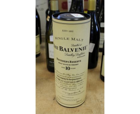 A bottle of The Balvenie Founder's Reserve Single Malt Scotch Whisky, aged 10 years (at bottling - with gift tin)