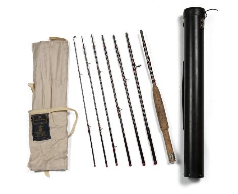 THE HOUSE OF HARDY A VIRTUALLY UNUSED 'DELUXE SMUGGLER CLASSIC' 8FT. 2 1/2IN. 7-PIECE TRAVEL FLY ROD, numbered ICD154391, cor