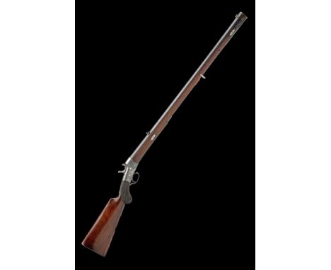 A .360 (2 7/16in. B.P) SINGLE-SHOT ROLLING-BLOCK SPORTING RIFLE SIGNED HUSQVARNA, no visible serial number, circa 1890, with 
