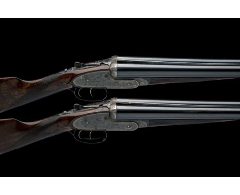 J. PURDEY & SONS A FINE PAIR OF LIGHTWEIGHT GAME-SCENE ENGRAVED 12-BORE SELF-OPENING SIDELOCK EJECTORS, serial no. 24613 / 4,