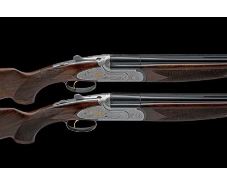 ARMI SABATTI A PAIR OF 20-BORE SINGLE-TRIGGER SIDEPLATED OVER AND UNDER EJECTORS, serial no. 93933 / 4, for 2004, 30in. nitro