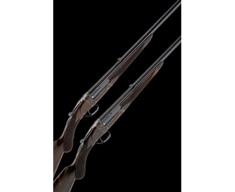HOLLAND & HOLLAND A FINE AND SCARCE PAIR OF .250 (SEMI-SMOOTH BORE) 'ROYAL' SINGLE-BARRELLED HAMMERLESS ROOK RIFLES, serial n