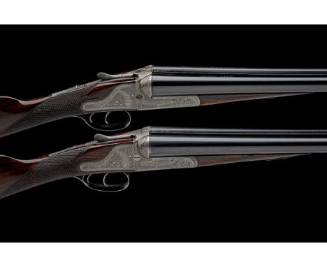 CHARLES LANCASTER A PAIR OF 12-BORE ASSISTED-OPENING BACK-ACTION SIDELOCK EJECTORS, serial no. 8600 / 1, for 1900, 30in. Whit