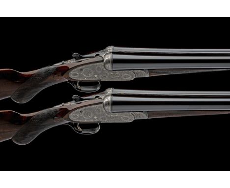 BOSS &amp; CO. A PAIR OF 12-BORE SINGLE-TRIGGER EASY-OPENING SIDELOCK EJECTORS, serial no. 6337 / 8, circa 1913, 28in. replac