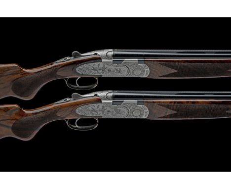P. BERETTA A PAIR OF 20-BORE '687 EELL CLASSIC' SINGLE-TRIGGER SIDEPLATED OVER AND UNDER EJECTORS, serial no. U87764B / 65B, 