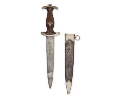 A GERMAN HOLBEIN-STYLE DRESS DAGGER FOR THE S.A. ORGANISATION SIGNED RUDOLF SCHMIDT, SOLINGEN, circa 1937, with double edged 