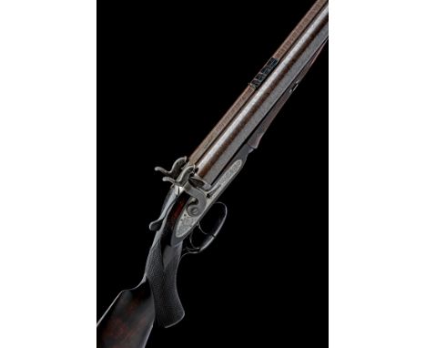 WESTLEY RICHARDS, LONDON A GOOD 12-BORE PINFIRE DOUBLE-BARRELLED 'BAR-IN-WOOD' WHITWORTH PATENT SPORTING RIFLE, serial no. 11