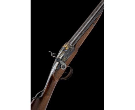 PAULY FOR PICHERAU, PARIS A RARE 20-BORE PATENT DOUBLE-BARRELLED SPORTING GUN CONVERTED TO CAPPING BREECH-LOADING, serial no.