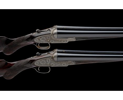 BOSS &amp; CO. A PAIR OF 12-BORE SINGLE-TRIGGER EASY-OPENING SIDELOCK EJECTORS, serial no. 4745 / 6, circa 1900, 28in. nitro 