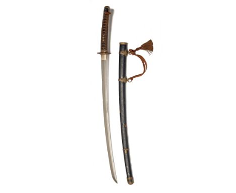A WORLD WAR TWO IMPERIAL JAPANESE NAVY KATANA, circa 1939, with smith-made signed arsenal 27 1/2in. blade retaining good poli