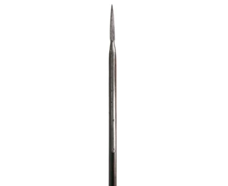 A RARE 1805 PATTERN ROYAL NAVY BOARDING PIKE, early 19th century, 94in. overall with distinctive flat-faced four-sided head, 