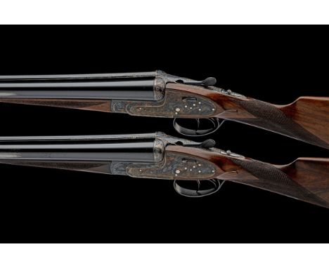 AYA A PAIR OF 12-BORE 'NO.2 MODEL' HAND-DETACHABLE SIDELOCK EJECTORS, serial no. 600355 / 6, for 1989, 28in. nitro chopperlum