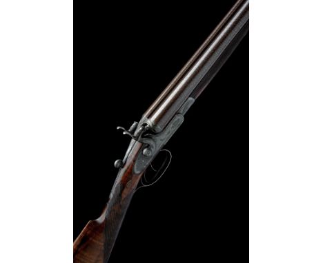 SAML. ALLPORT A 12-BORE 1872 PATENT TOPLEVER HAMMERGUN, serial no. 3239, circa 1874, 30in. nitro reproved bold damascus barre